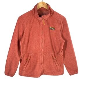 LL Bean Fleece Jacket Womens Medium Zip Up Recycled Polyester Outdoor Hiking